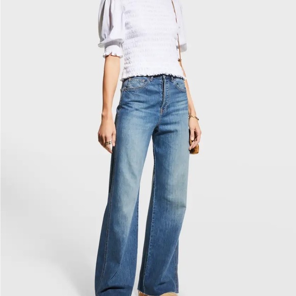 Veronica Beard Langston White Smocked Blouse XS NWT - Picture 5 of 6